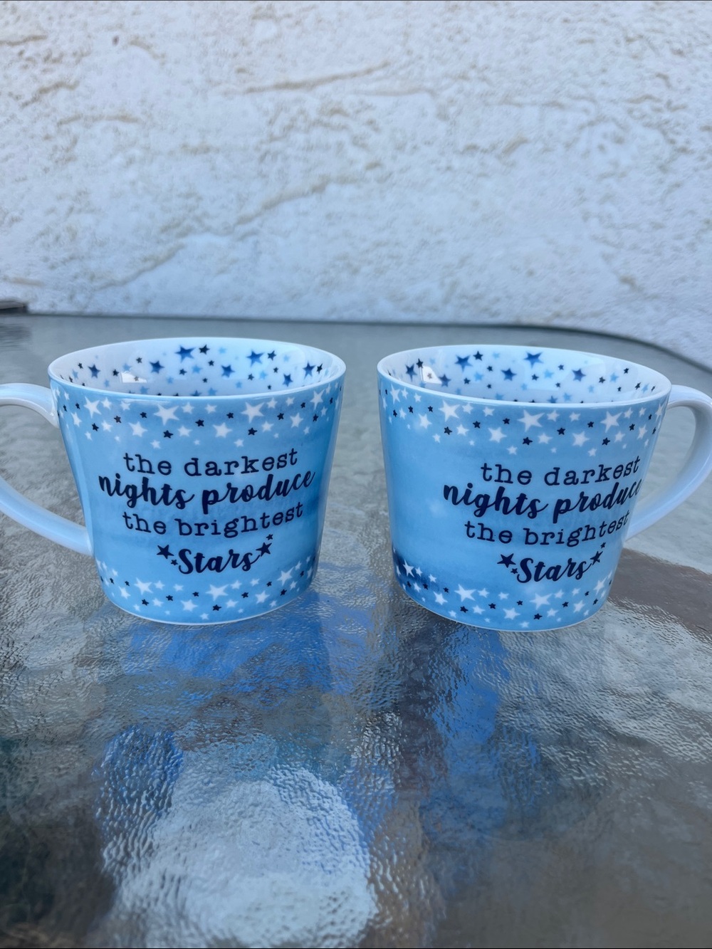 Cooksmart England Inspirational Fine China Ceramic Coffee Tea Mug Set of 2